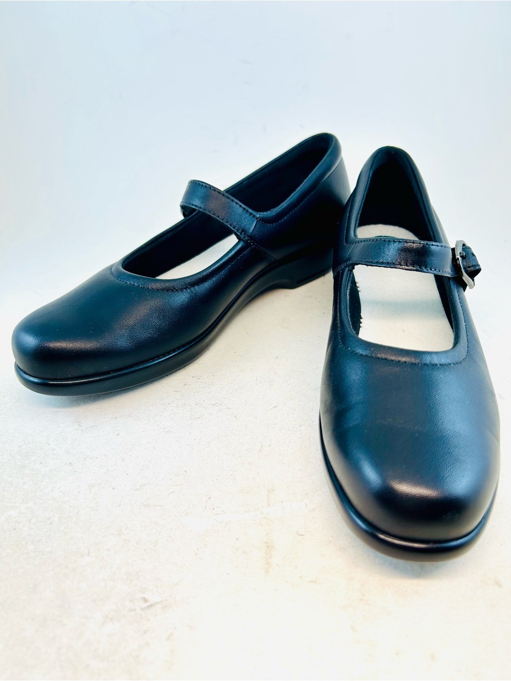 SAS Tripad Black Leather Maria Mary Jane Flats 7 SLIM EX NARROW NO INSOLES
